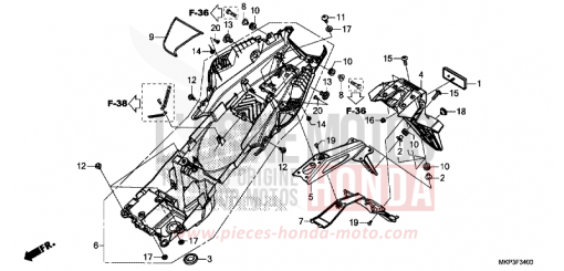 KOTFLUEGEL, HINTEN CBR500RAM de 2021
